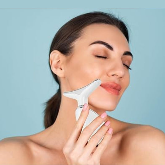 PULSEDLIGHT- MASAJEADOR FACIAL LED PARA CARA, PAPADA Y CUELLO (ARRUGAS Y ACNÉ)